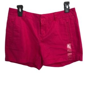 Womens hot pink cotton shorts JCPenney